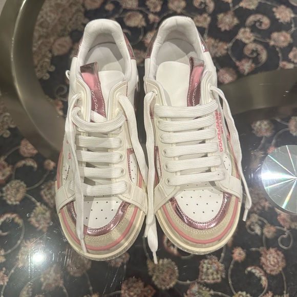 dolce & gabbana logo-stripe low-top sneakers, almost brand new, size 36 - Picture 3 of 5